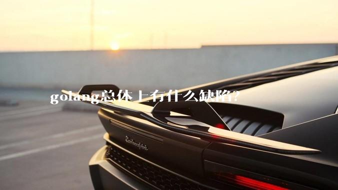 golang总体上有什么缺陷？