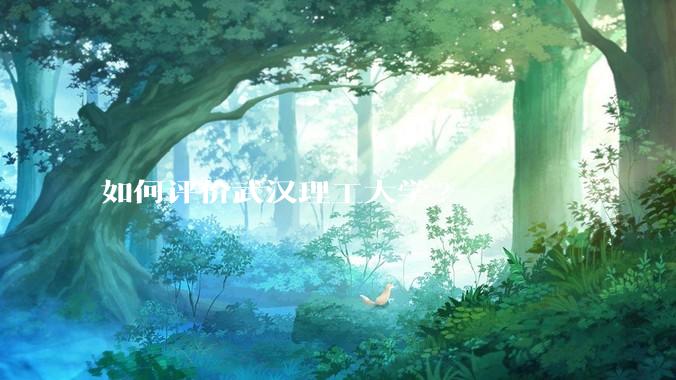 如何评价武汉理工大学?