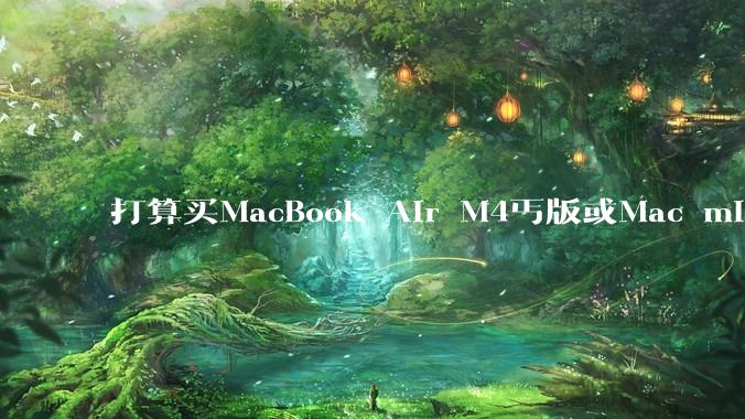 打算买MacBook Air M4丐版或Mac mini M4丐版二选一，请问哪个性价比高？
