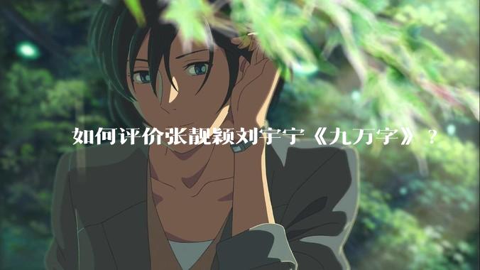 如何评价张靓颖刘宇宁《九万字》?