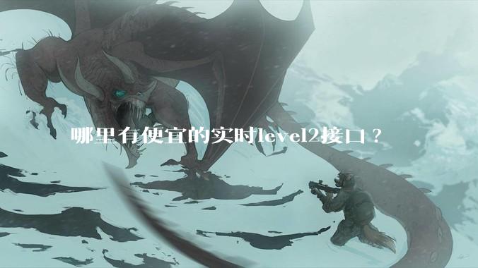 哪里有便宜的实时level2接口?